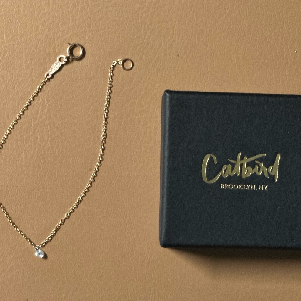 Catbird Pinprick Diamond Bracelet, Rose Gold, 6.5”